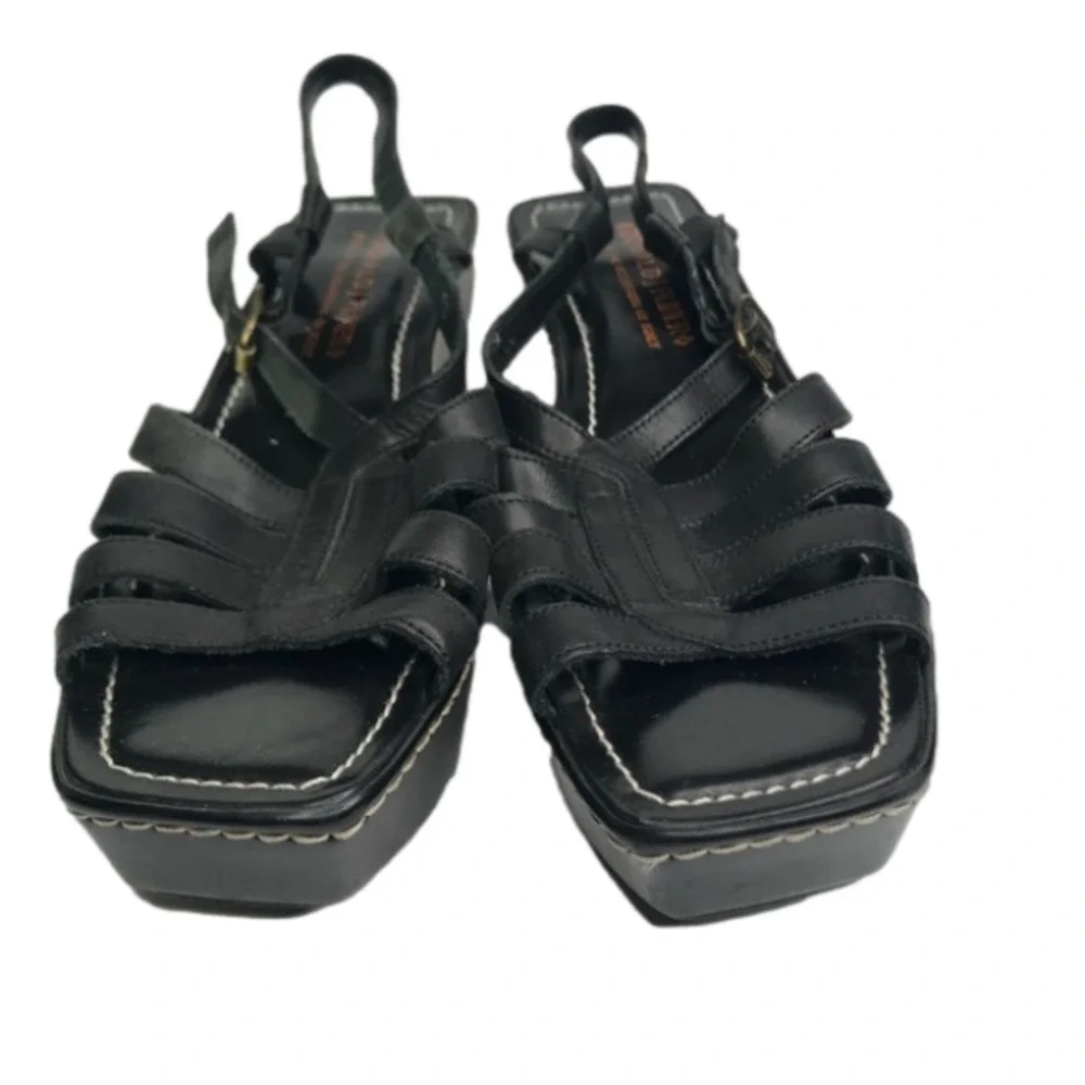 Donald J Pliner Black Saby Platform Sandals